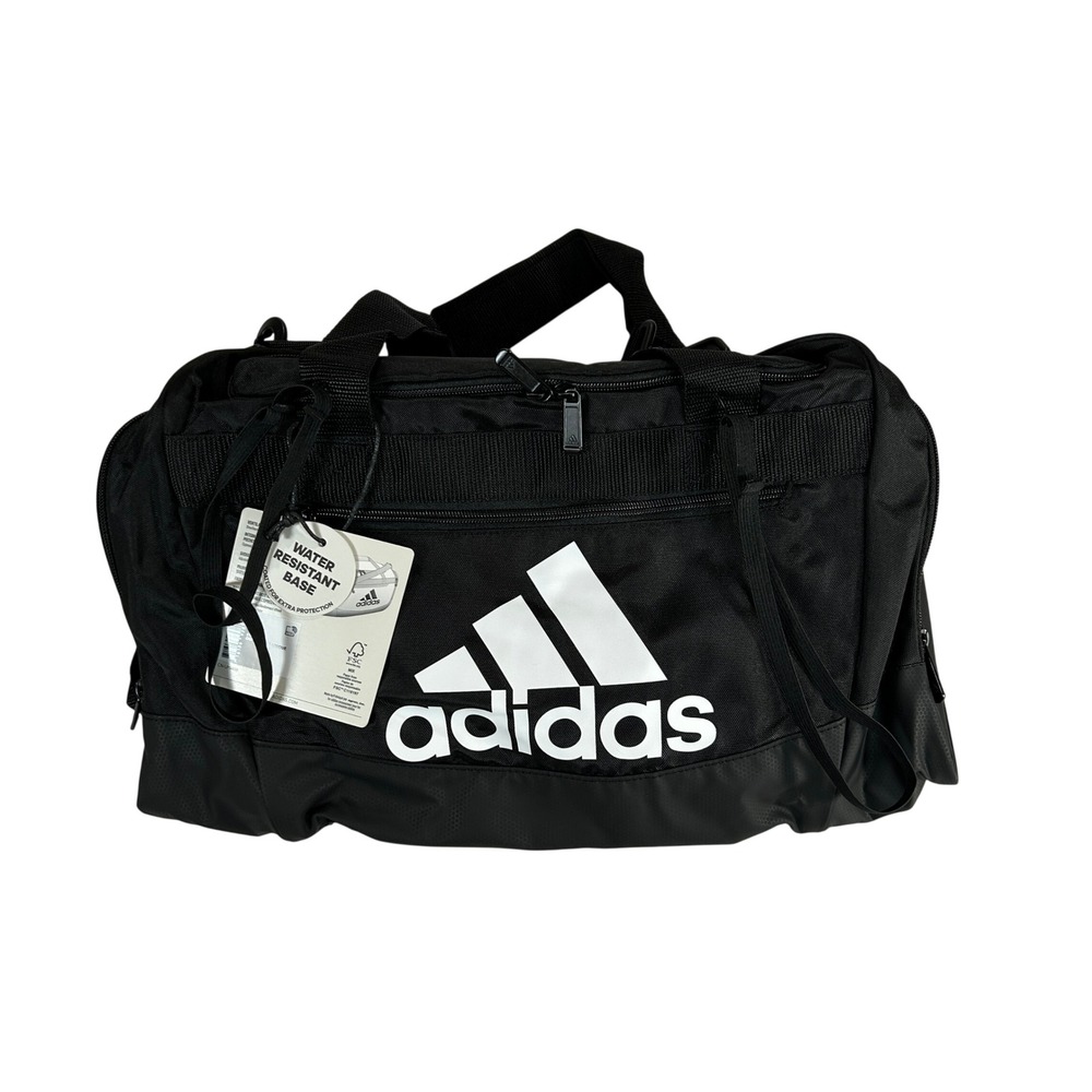 Adidas Defender IV Small Duffel Bag Black White EW9649 Gym Travel Sport Bag NEW